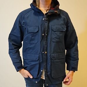 Men's Navy Blue Hooded Jacket